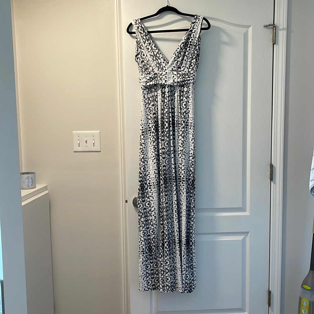 Black and white maxi dress